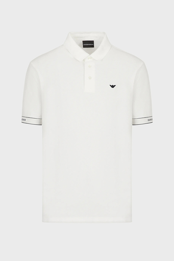 Emporio Armani % 100 Pamuk Regular Fit Düğmeli Erkek Polo T Shirt 3R1F67 1JCYZ 01H4 BEYAZ - 4