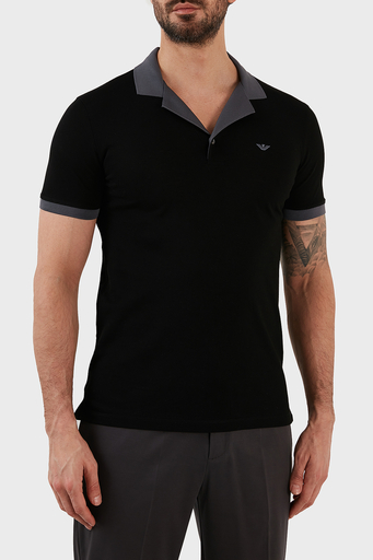 Emporio Armani % 100 Pamuk Regular Fit Erkek Polo T Shirt 3R1F80 1JTKZ 0999 SİYAH - 2