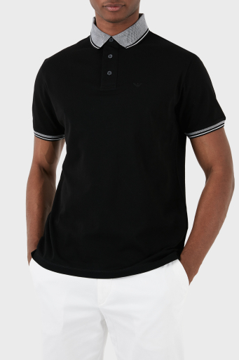Emporio Armani % 100 Pamuk Regular Fit Erkek Polo Yaka T Shirt 3D1FM5 1JTKZ 0071 SİYAH - 10