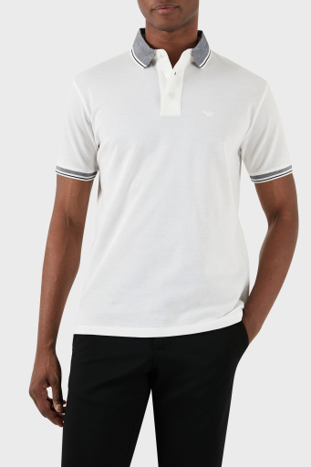Emporio Armani % 100 Pamuk Regular Fit Erkek Polo Yaka T Shirt 3D1FM5 1JTKZ 01N6 BEYAZ - 1