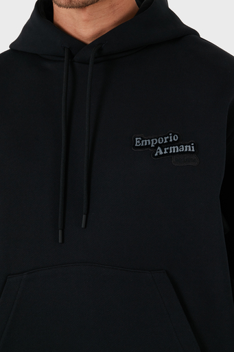 Emporio Armani % 100 Pamuk Regular Fit Kapüşonlu Erkek Sweat 6D1M93 1JTAZ 0038 SİYAH - 6