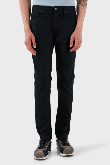 Emporio Armani % 100 Pamuk Regular Fit Normal Bel Düz Paça Erkek Pantolon EM000668 AF14253 UB118 LACİVERT - 7
