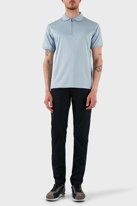 Emporio Armani % 100 Pamuk Regular Fit Normal Bel Düz Paça Erkek Pantolon EM000668 AF14253 UB118 LACİVERT - 8