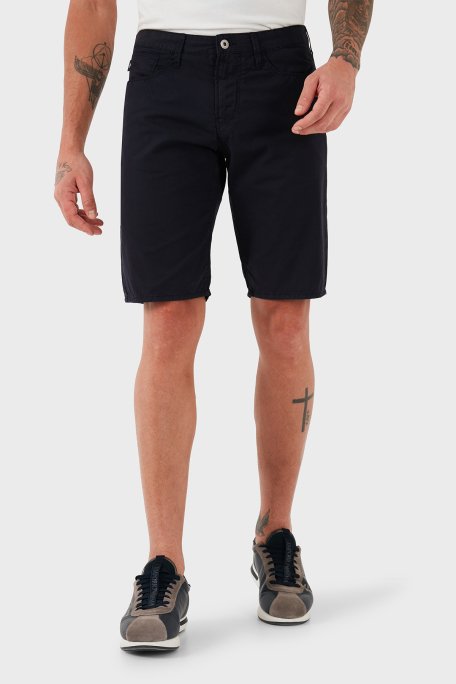 Emporio Armani % 100 Pamuk Regular Fit Normal Bel Düz Paça Erkek Short 3Z1PA6 1N1ZZ 0922 LACİVERT - 1