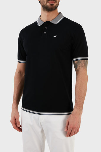Emporio Armani % 100 Pamuk Slim Fit Düğmeli Erkek Polo T Shirt 3R1FC0 1JTKZ 0920 LACİVERT - 3