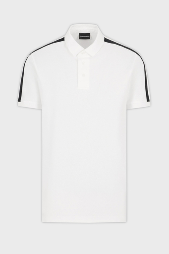 Emporio Armani % 100 Pamuk Slim Fit Erkek Polo Yaka T Shirt 6D1F81 1JCYZ 0101 BEYAZ - 4