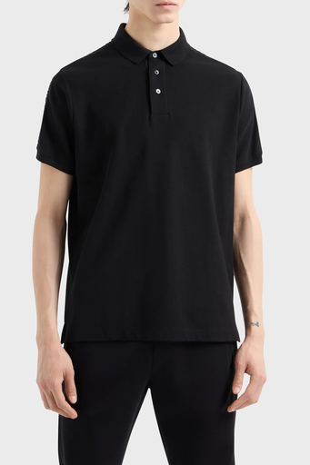 Emporio Armani % 100 Pamuk Slim Fit Erkek Polo Yaka T Shirt 6D1F81 1JCYZ 0999 SİYAH - 1