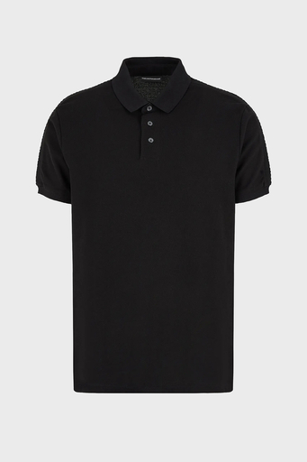 Emporio Armani % 100 Pamuk Slim Fit Erkek Polo Yaka T Shirt 6D1F81 1JCYZ 0999 SİYAH - 5