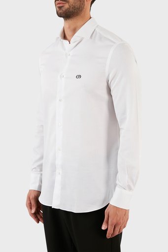 Emporio Armani % 100 Pamuklu Regular Fit Erkek Gömlek 6L1C86 1N8LZ 0100 BEYAZ - 2