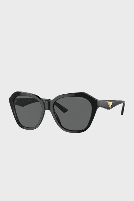 Emporio Armani Asimetrik Güneş Bayan Gözlük 0EA4221 501787 56 Parlak Siyah-Koyu Gri - 1