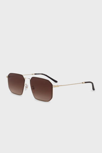 Emporio Armani Asimetrik Güneş Erkek Gözlük 0EA2165D 300213 58 Mat Soluk Altın-Gradyan Kahve - 1