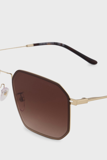 Emporio Armani Asimetrik Güneş Erkek Gözlük 0EA2165D 300213 58 Mat Soluk Altın-Gradyan Kahve - 5