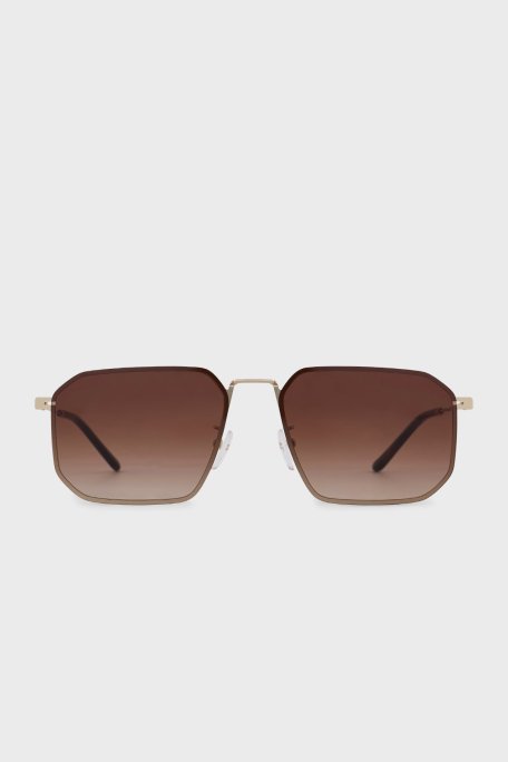 Emporio Armani Asimetrik Güneş Erkek Gözlük 0EA2165D 300213 58 Mat Soluk Altın-Gradyan Kahve - 3