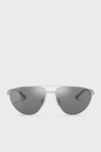 Emporio Armani Aynalı Pilot Güneş Erkek Gözlük 0EA2125 30456G 58 Mat Gümüş - 3