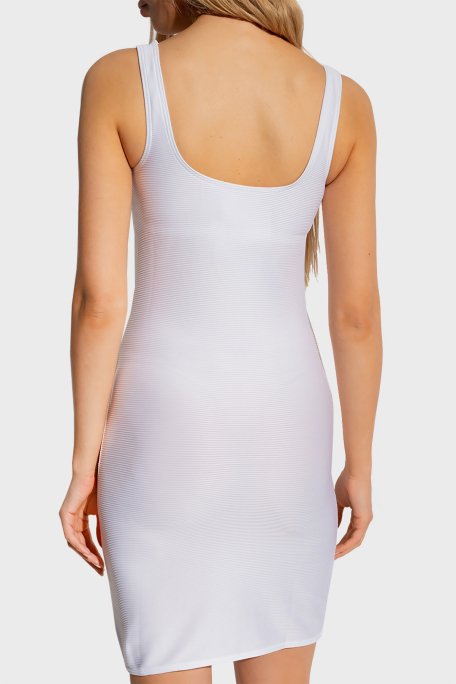 Emporio Armani Bağlama Detaylı Kare Yaka Dar Kesim Bayan Elbise 262709 2R307 00010 BEYAZ - 4