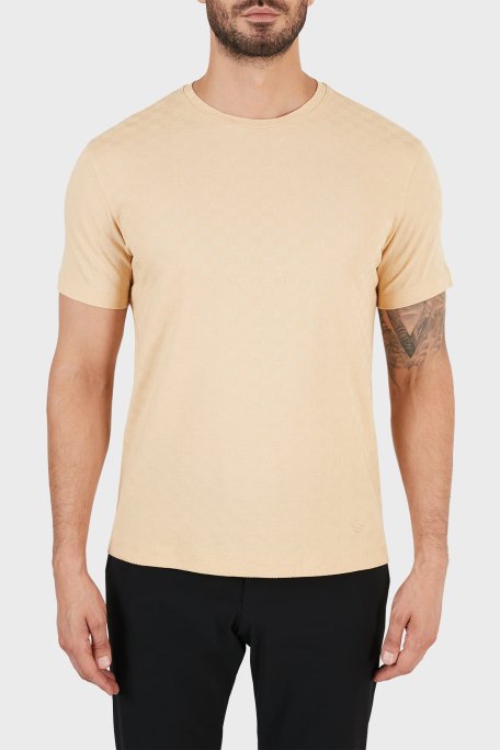 Emporio Armani Bisiklet Yaka % 100 Pamuk Erkek T Shirt 3K1T7P 1JM8Z 0112 BEJ - 7