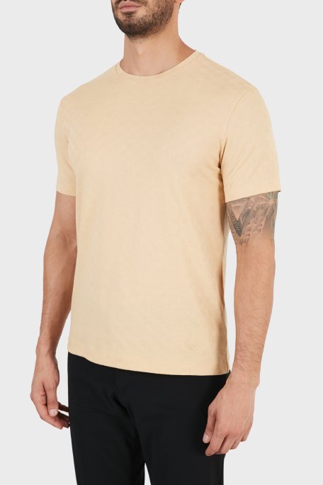 Emporio Armani Bisiklet Yaka % 100 Pamuk Erkek T Shirt 3K1T7P 1JM8Z 0112 BEJ - 8