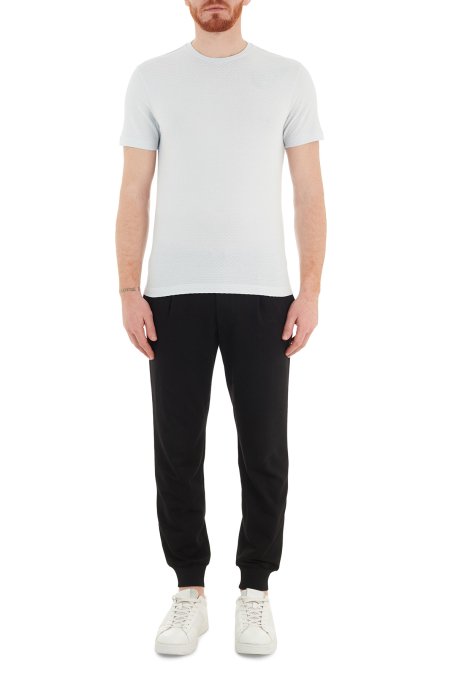 Emporio Armani Bisiklet Yaka % 100 Pamuk Erkek T Shirt 3K1T7Q 1JM9Z 0600 AÇIK MAVİ - 11