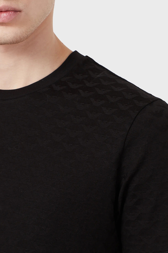 Emporio Armani Bisiklet Yaka % 100 Pamuk Erkek T Shirt 8N1TL7 1JHWZ 0999 SİYAH - 3