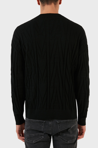 Emporio Armani Bisiklet Yaka % 100 Yün Erkek Kazak 6R1MX4 1MFVZ F016 SİYAH