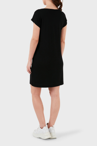 Emporio Armani Bisiklet Yaka Mini Bayan Elbise 164681 4R224 00020 SİYAH - 9