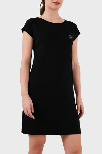 Emporio Armani Bisiklet Yaka Mini Bayan Elbise 164681 4R224 00020 SİYAH - 11