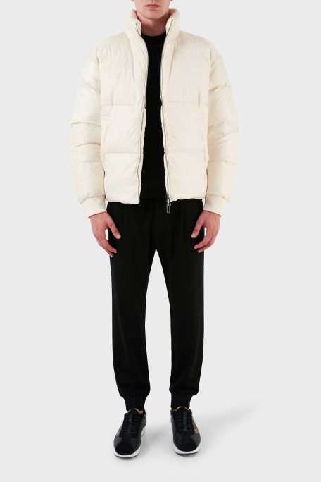 Emporio Armani Çift Taraflı Su ve Rüzgar Geçirmez Regular Fit Erkek Mont 6R1B65 1NVSZ F1F5 EKRU - 4