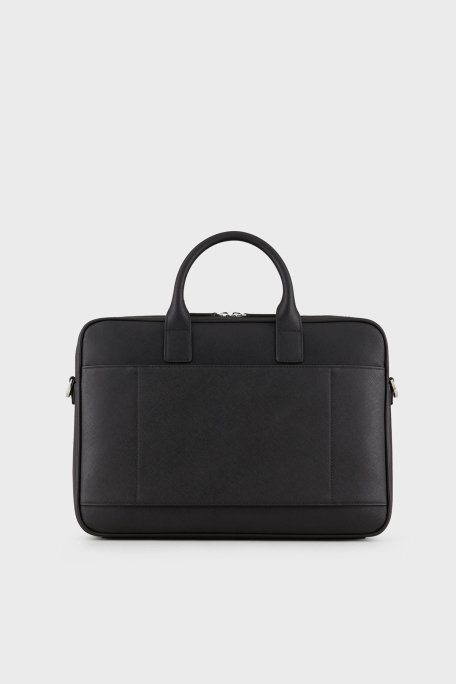 Emporio Armani Çıkarılabilir Uzatma Askılı Fermuarlı Laptop Erkek Çanta Y4P119 Y138E 81072 SİYAH - 4