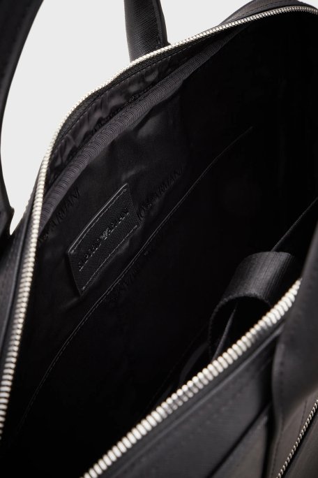 Emporio Armani Çıkarılabilir Uzatma Askılı Fermuarlı Laptop Erkek Çanta Y4P119 Y138E 81072 SİYAH - 6
