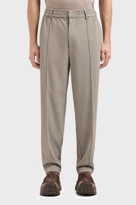 Emporio Armani Çimalı Regular Fit Normal Bel Düz Paça Fitilli Erkek Pantolon EM001508 AF14076 U6218 BEJ - 1