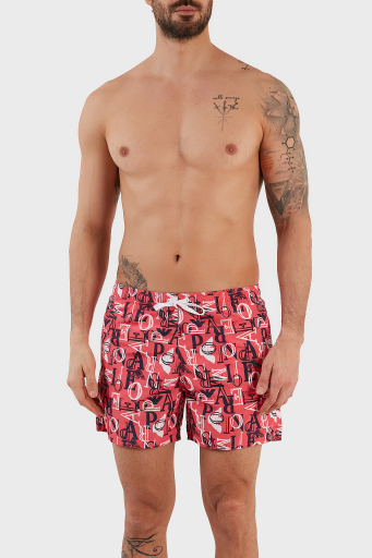 Emporio Armani Deniz Şortu Regular Fit Cepli Erkek Mayo Short 211740 3R445 00776 FUŞYA - 1