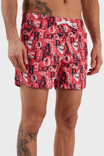 Emporio Armani Deniz Şortu Regular Fit Cepli Erkek Mayo Short 211740 3R445 00776 FUŞYA - 9