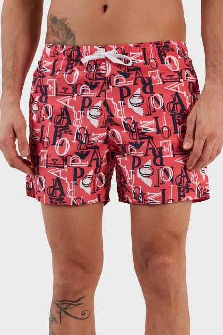 Emporio Armani Deniz Şortu Regular Fit Cepli Erkek Mayo Short 211740 3R445 00776 FUŞYA - 4