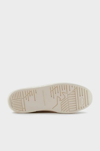 Emporio Armani Deri Logolu Sneaker Bayan Ayakkabı X3X227 XF805 00894 BEYAZ - 5