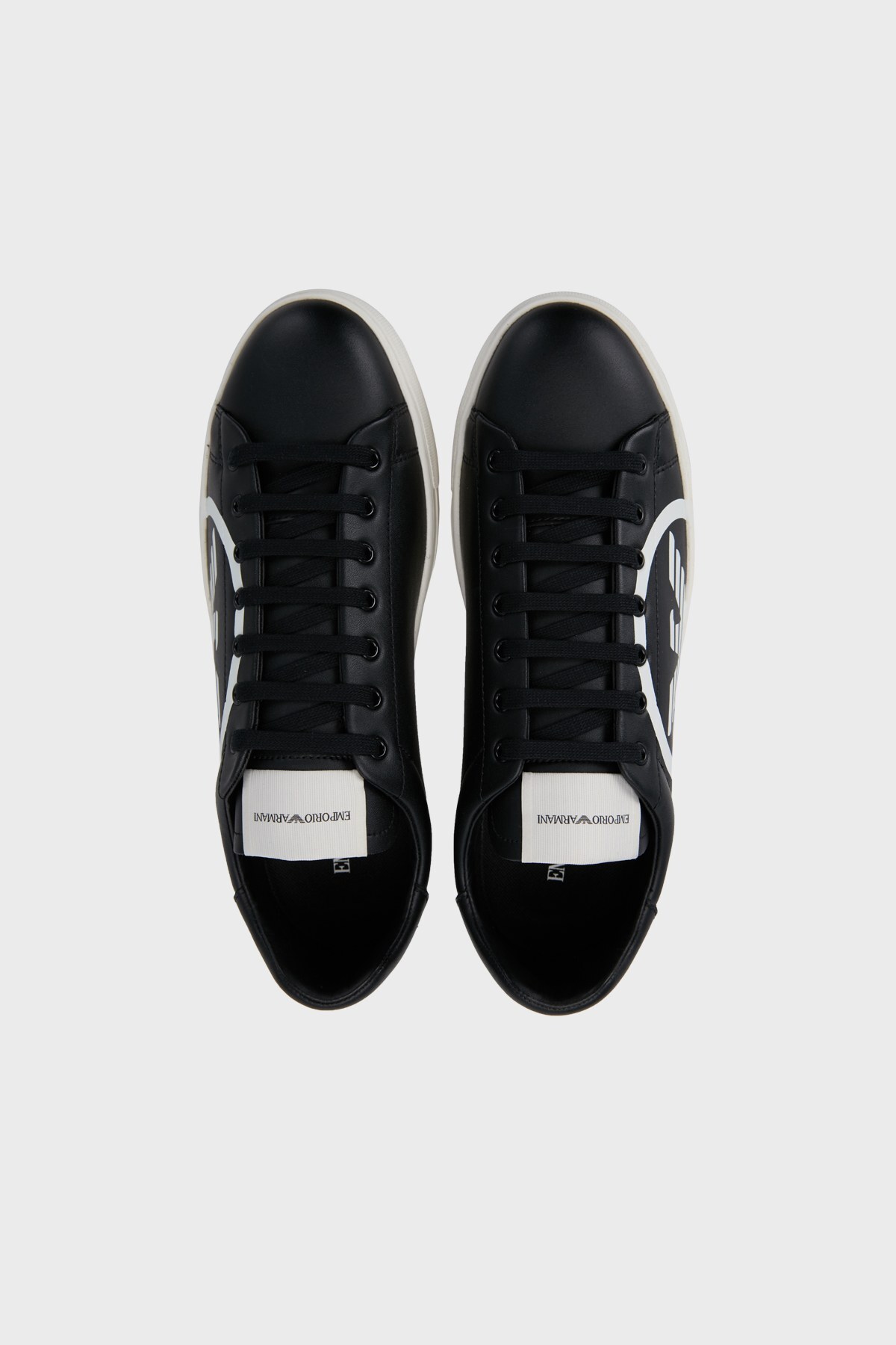Emporio Armani Deri Sneaker Erkek Ayakkabı X4X554 XM990 Q803 SİYAH