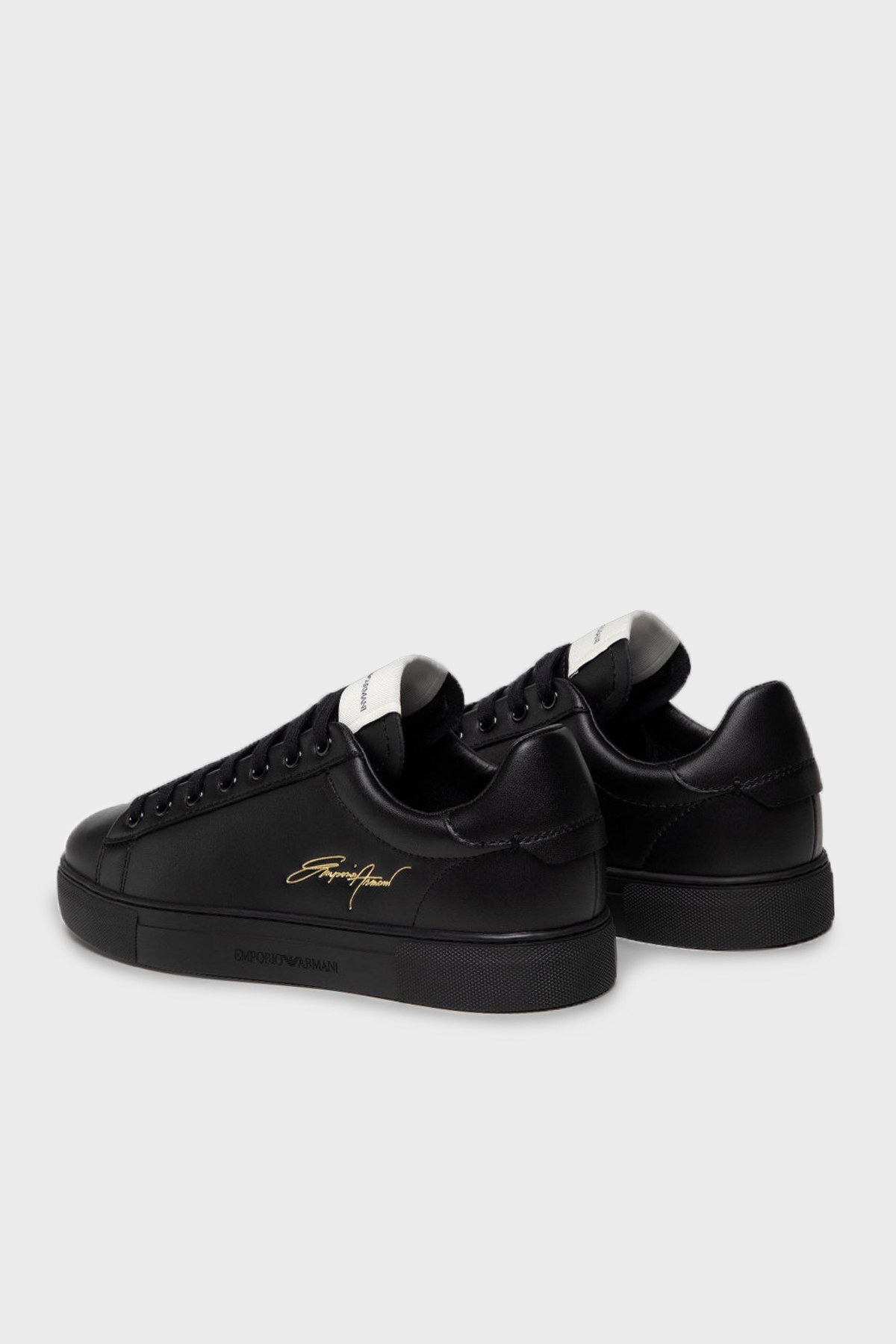 Emporio Armani Deri Sneaker Erkek Ayakkabı X4X565 XM993 00002 SİYAH