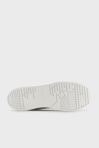 Emporio Armani Deri Sneaker Erkek Ayakkabı X4X570 XN840 K525 BEYAZ-YEŞİL - 5