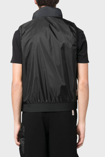 Emporio Armani Dik Yaka Kuş Tüyü Dolgulu Yalıtımlı Şişme Erkek Yelek 3R1BT2 1NSXZ 0999 SİYAH - 8