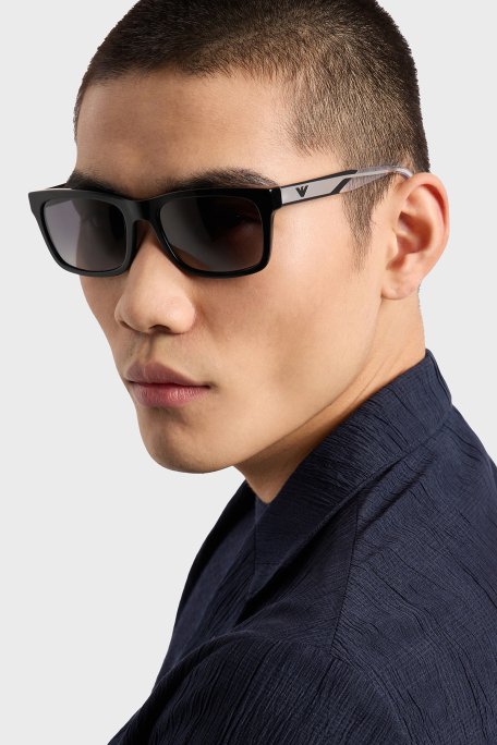 Emporio Armani Dikdörtgen Güneş Erkek Gözlük 0EA4224 500171 57 Mat Siyah-Koyu Yeşil - 7