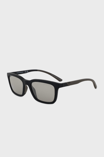 Emporio Armani Dikdörtgen Güneş Erkek Gözlük 0EA4249U 50016G 55 Mat Siyah-Açık Gri Flash Gümüş - 6