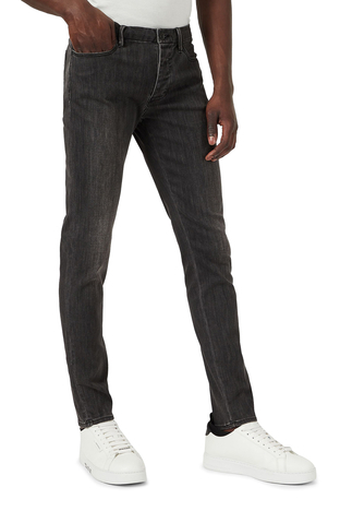 Emporio Armani - Emporio Armani Düşük Bel Extra Slim Fit J11 Jeans Erkek Kot Pantolon 3K1J11 1DHDZ 0006 SİYAH (1)