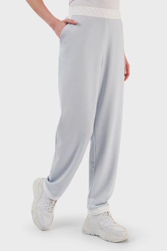 Emporio Armani Elastik Bel Bantlı Cepli Jogger Spor Bayan Pantolon 3R2P7E 2JWHZ 0703 AÇIK MAVİ - 4