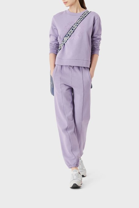 Emporio Armani Elastik Bel Bantlı Rahat Kalıp Cepli Jogger Bayan Pantolon 6L2P7B 2J49Z 0831 LİLA - 1