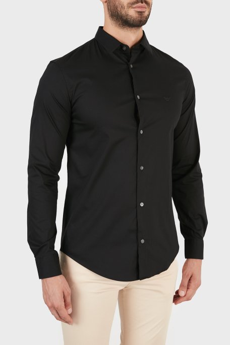 Emporio Armani Regular Fit Pamuklu Erkek Gömlek 8N1C09 1NI9Z 0999 SİYAH - 3