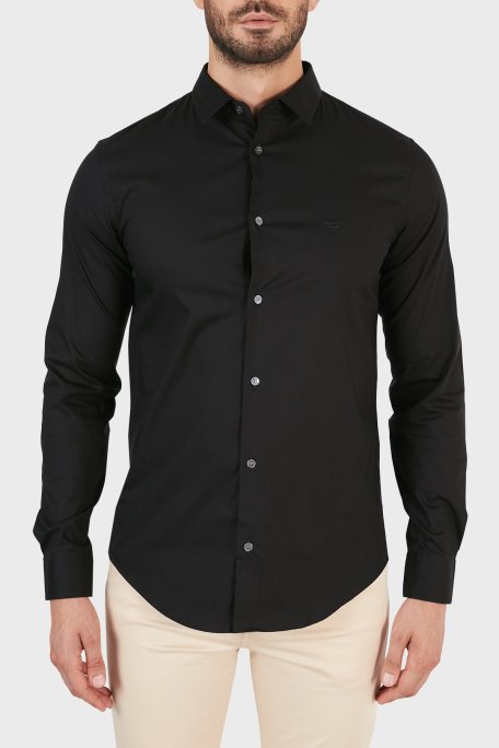 Emporio Armani Regular Fit Pamuklu Erkek Gömlek 8N1C09 1NI9Z 0999 SİYAH - 6