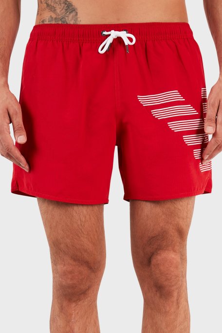 Emporio Armani Baskılı Belden Bağlamalı Erkek Mayo Short S 211740 1P427 06574 KIRMIZI - 2