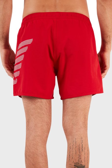 Emporio Armani Baskılı Belden Bağlamalı Erkek Mayo Short S 211740 1P427 06574 KIRMIZI - 3