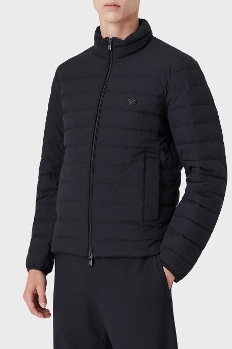 Emporio Armani Dik Yaka Cepli Şişme Erkek Mont 8N1BQ2 1NLRZ 0920 LACİVERT - 1