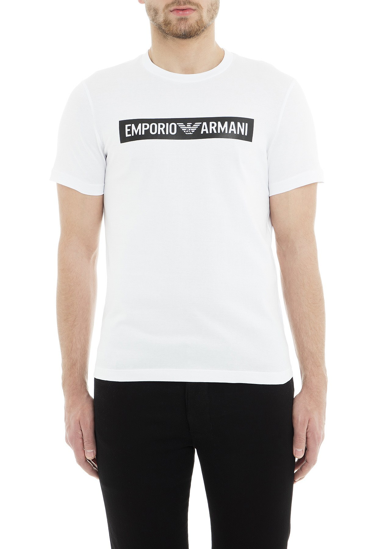 Emporio Armani Erkek T Shirt 3G1T88 1J30Z 0100 BEYAZ