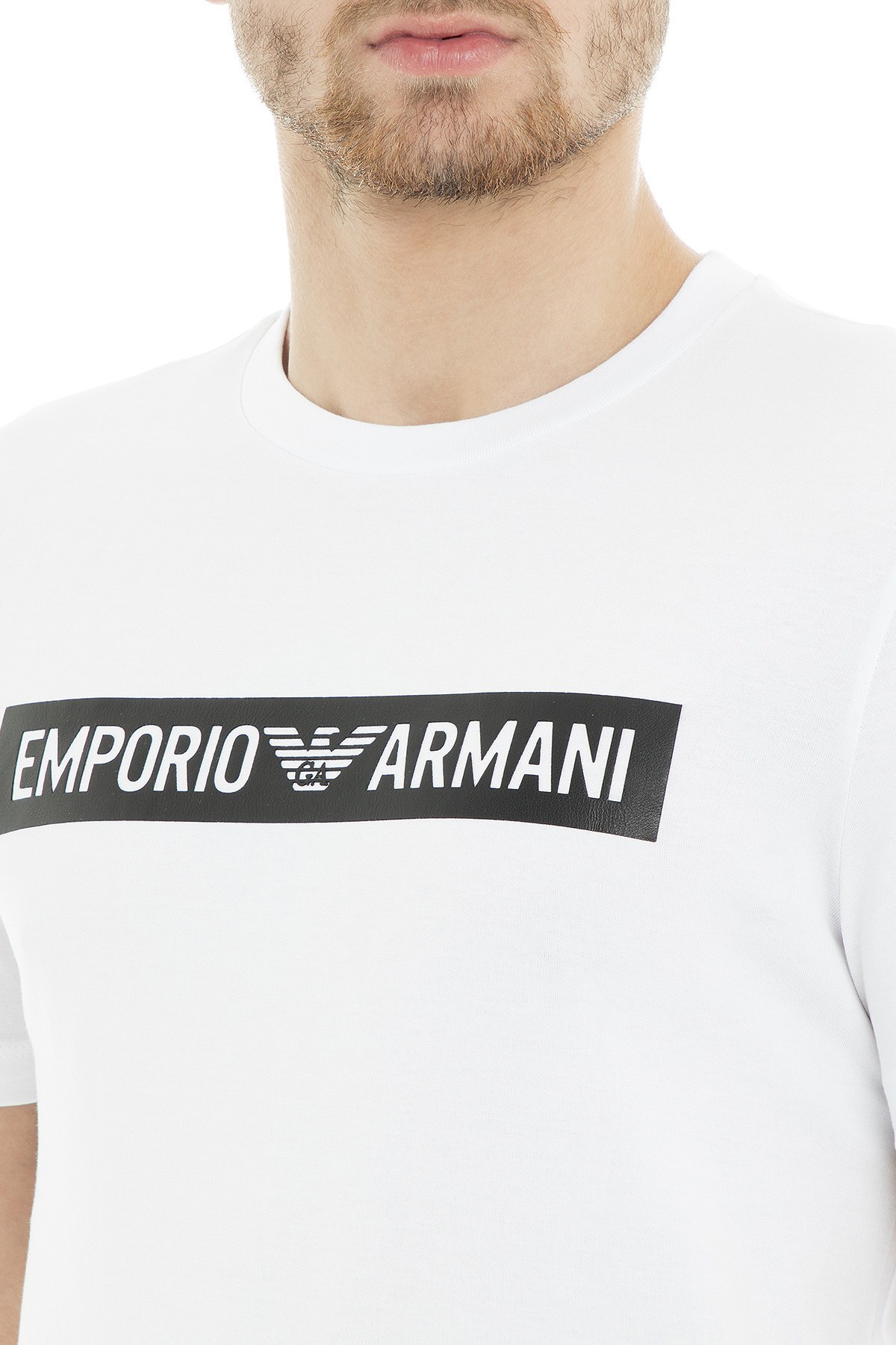 Emporio Armani Erkek T Shirt 3G1T88 1J30Z 0100 BEYAZ